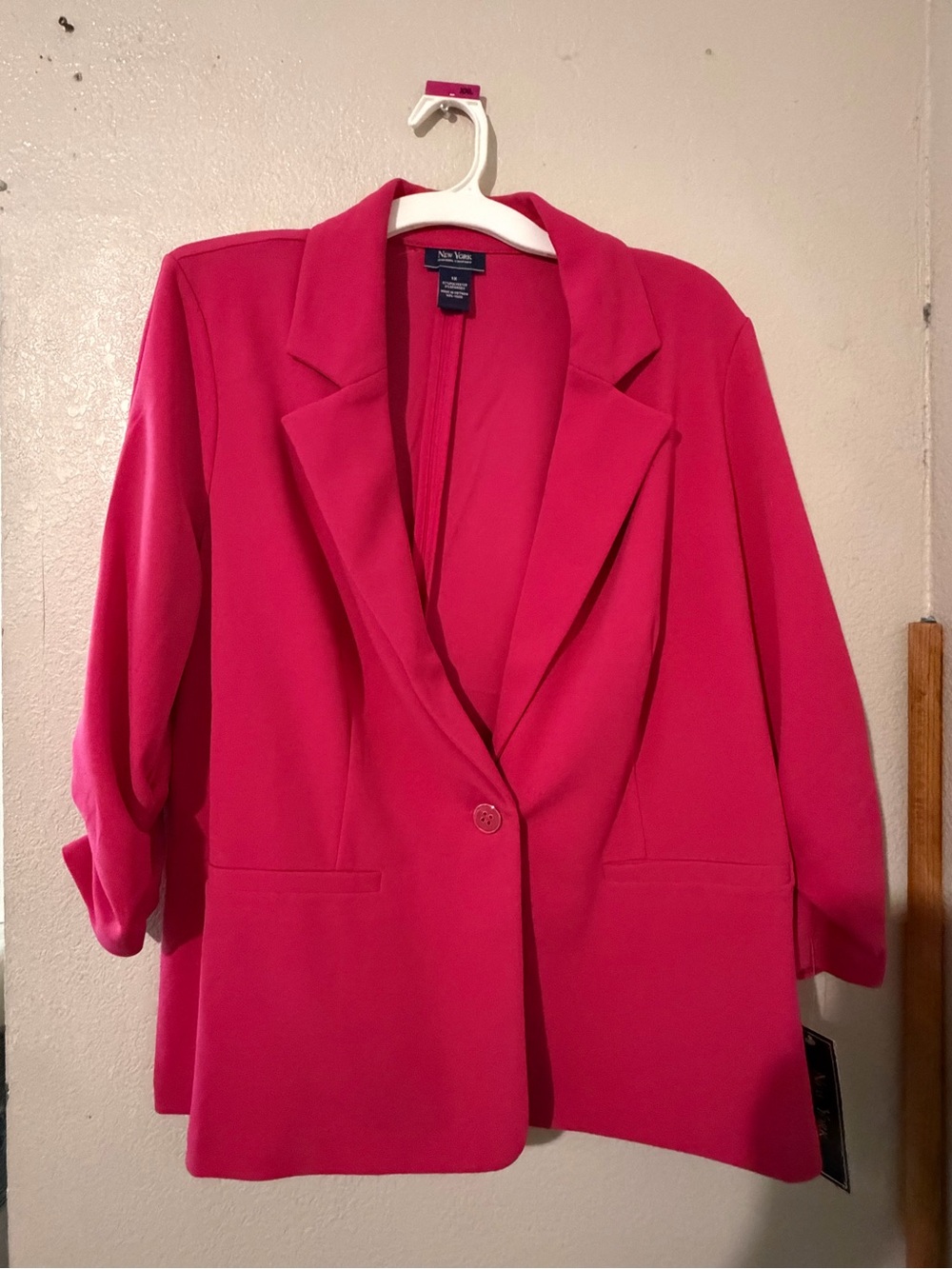 New York & Company Hot Pink Single-Button Blazer